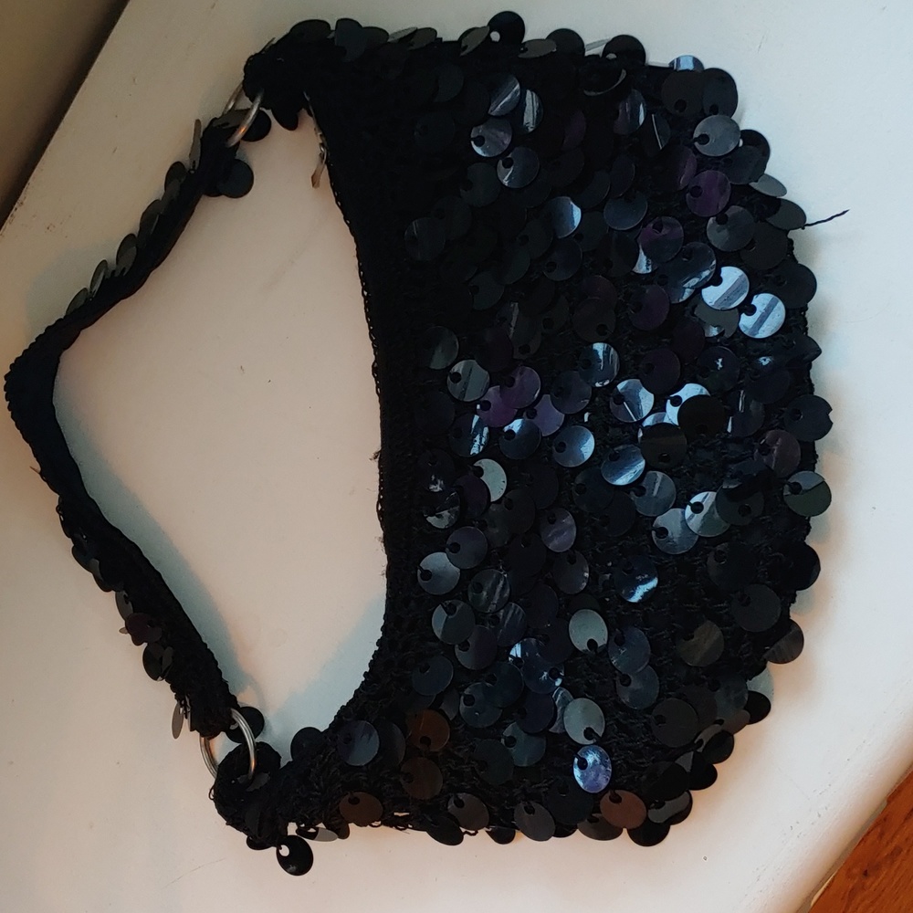 Fun Black Sequence Purse